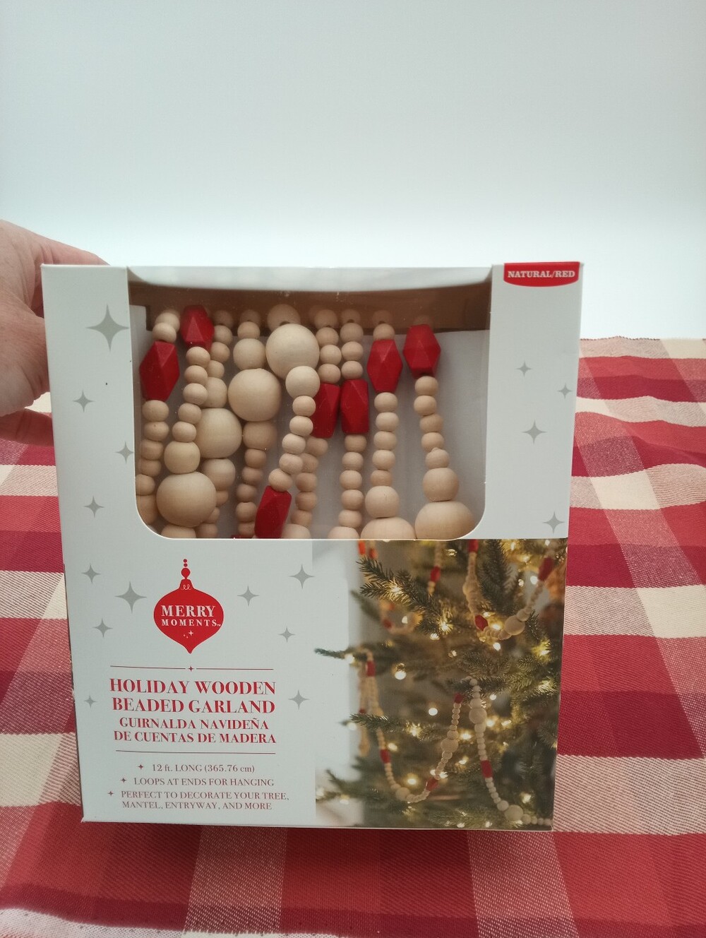 Merry Moments Wooden Beaded Garland
